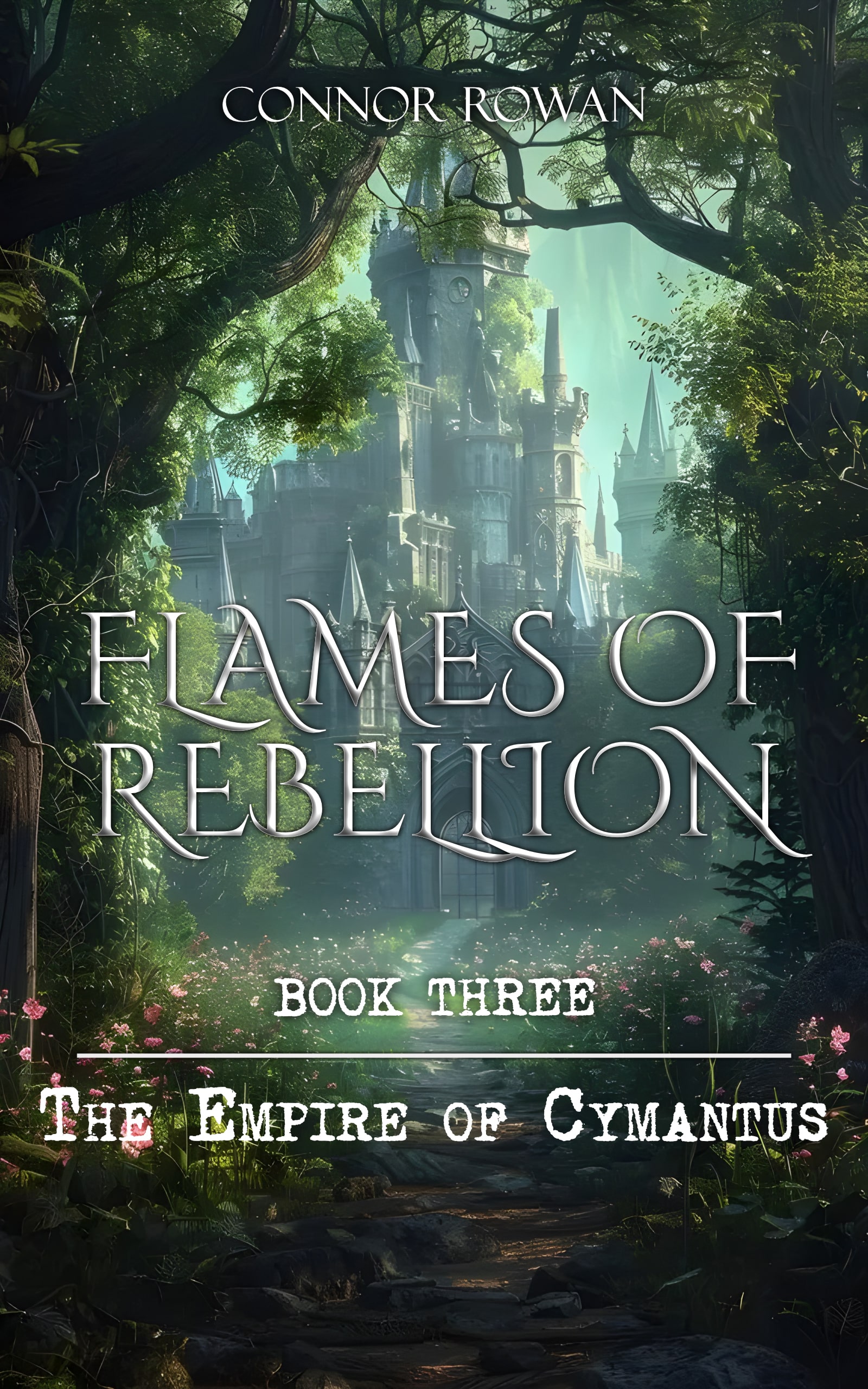 The cover for Flames of Rebellion, Book 3