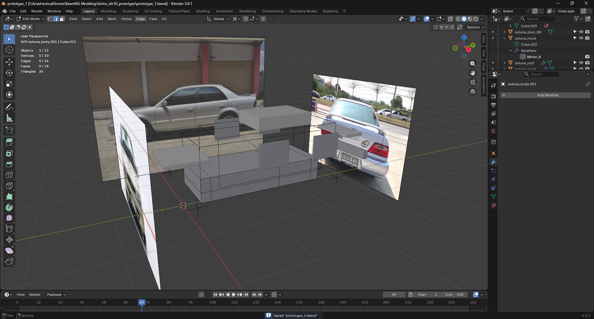 New BeamNG Modding Project: Toyota Soluna AL50/Ibishu SLN-10
