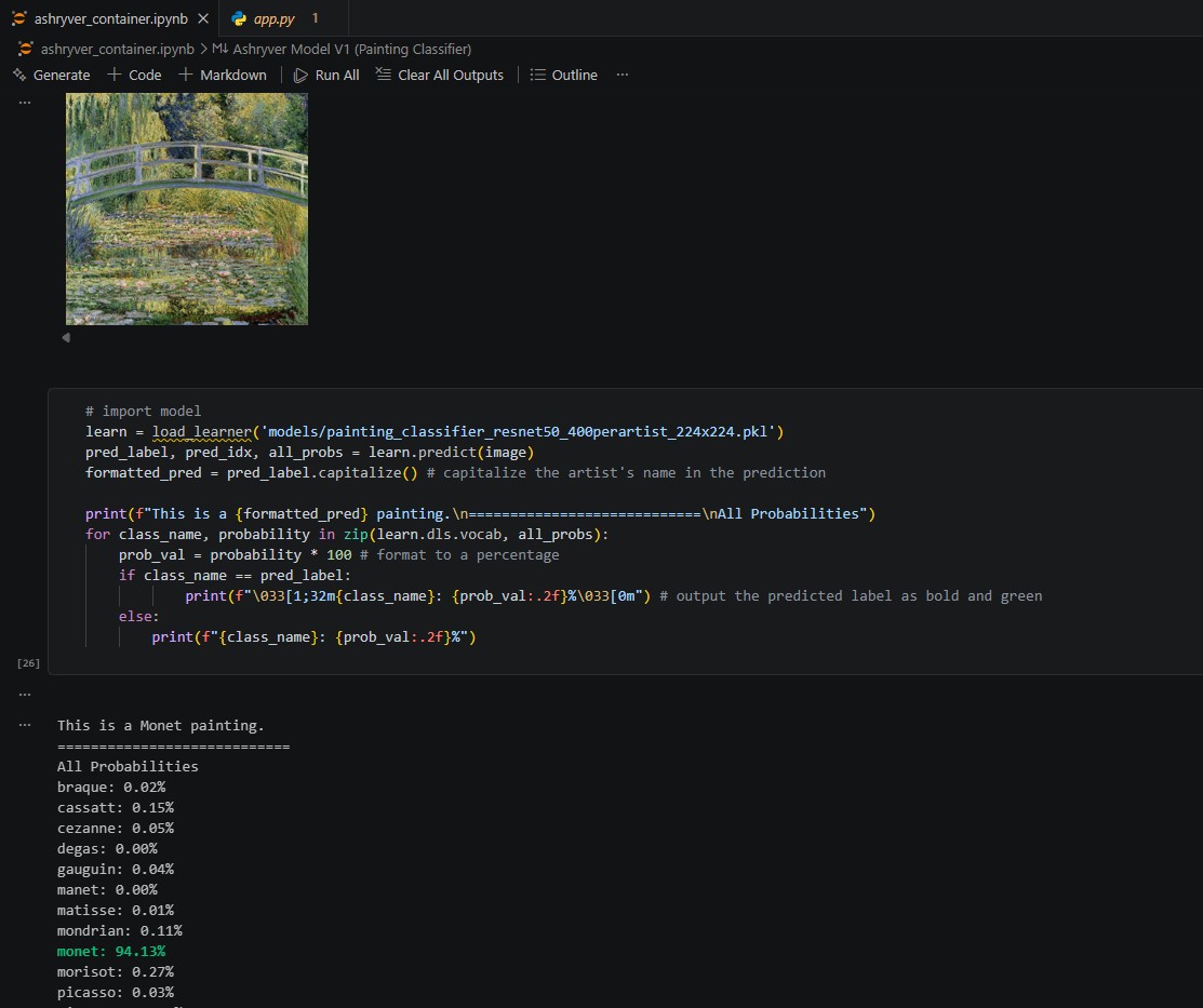 Deep Learning Debacle: Deploying the Ashryver V1 Model (Painting Classifier)